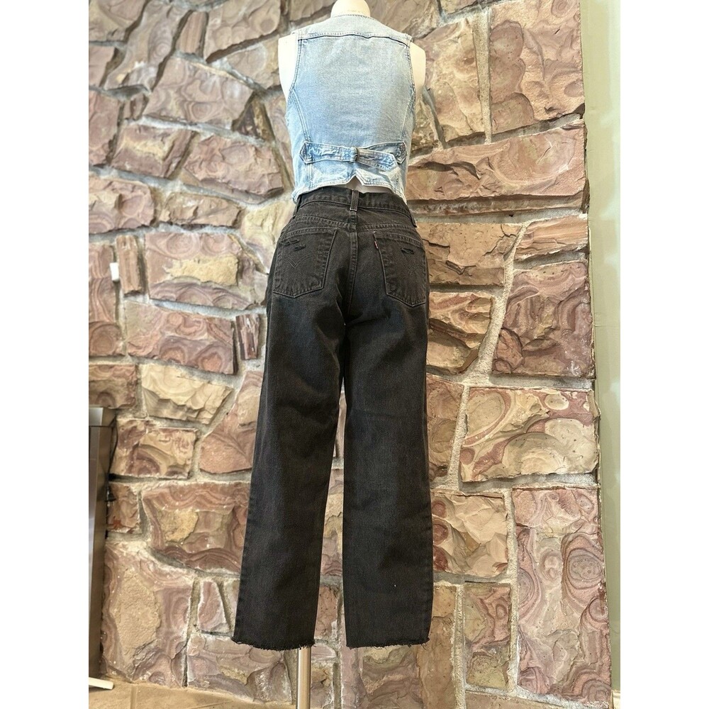 Vintage Levi's 550 Black Denim Jeans Women's  MIS S Relaxed Fit 2000’s